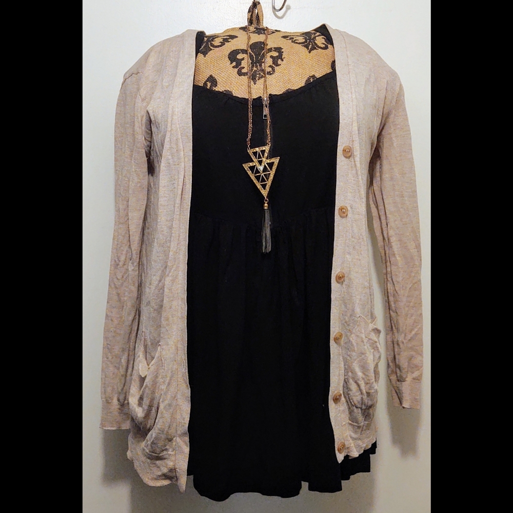 POL Long Button Front Cardigan (Cardigan Only)